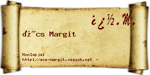 Ács Margit névjegykártya