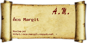Ács Margit névjegykártya