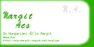 margit acs business card